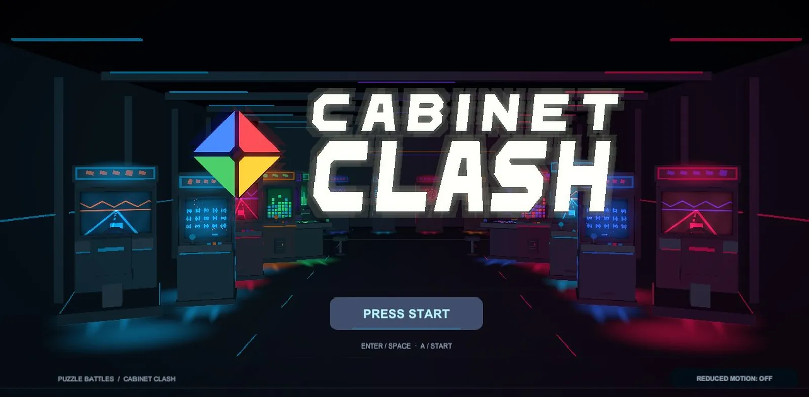 Cabinet Clash: Title Screen