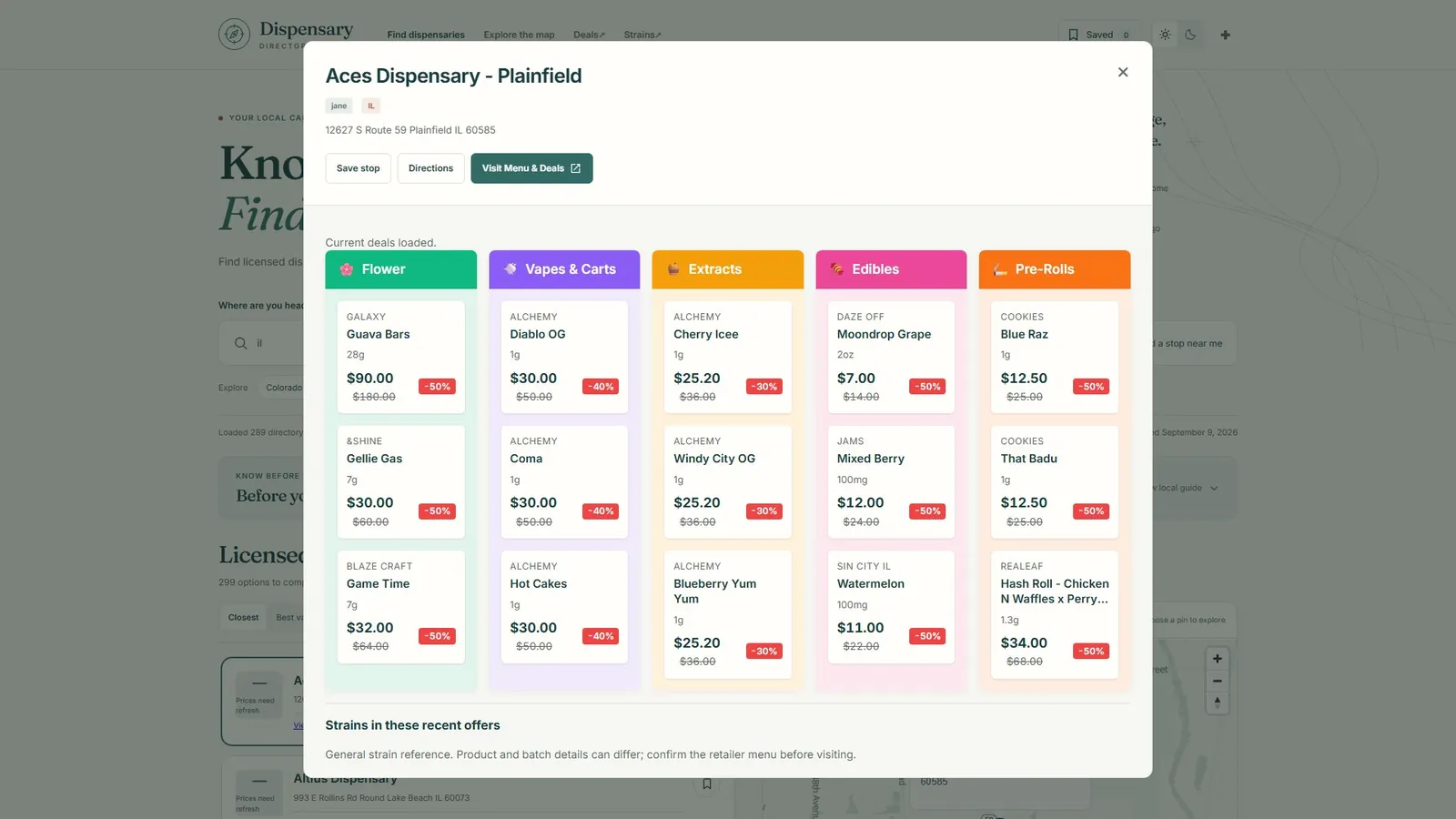 Dispensary Directory: Aces Dispensary, Plainfield